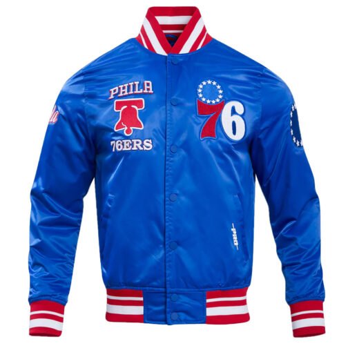 Philadelphia 76ers Retro Classic Rib Jacket - Image 2
