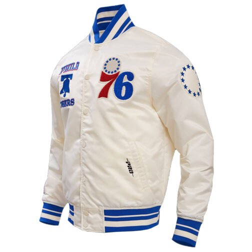 Philadelphia 76ers Retro Classic Rib Jacket - Image 5