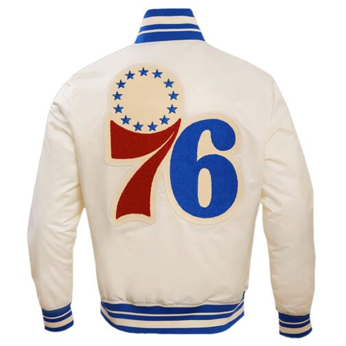 Philadelphia 76ers Retro Classic Rib Jacket - Image 3