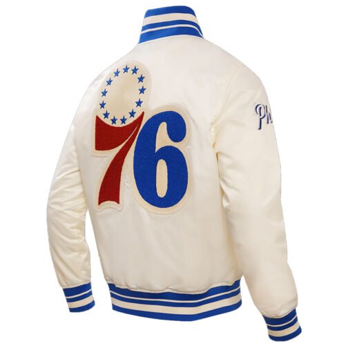 Philadelphia 76ers Retro Classic Rib Jacket - Image 7