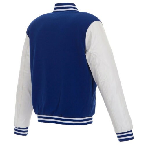 Philadelphia 76ers Royal and White Varsity Jacket - Image 2