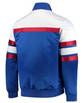 Hardwood Classics Script Philadelphia 76ers Royal Satin Full-Snap Jacket