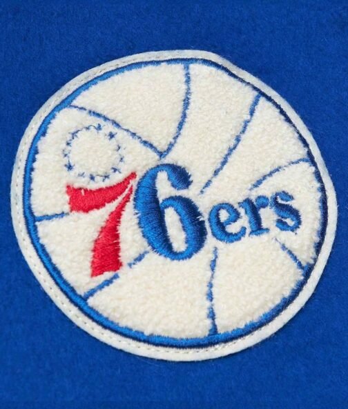Philadelphia 76ers Team Legacy Varsity Wool Jacket - Image 4
