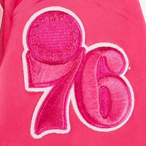 Philadelphia 76ers Triple Pink Satin Jacket - Image 5