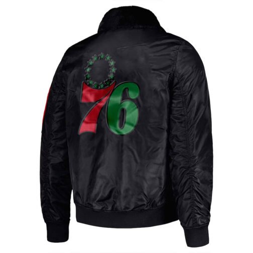 Philadelphia 76ers Ty Mopkins Black Jacket - Image 2