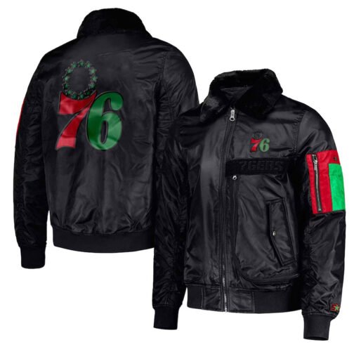 Philadelphia 76ers Ty Mopkins Black Jacket - Image 5