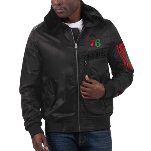 Philadelphia 76ers Ty Mopkins Black Jacket - Image 3