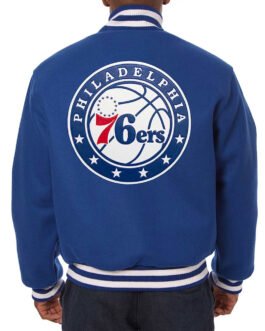 Philadelphia 76ers Royal Varsity All Wool Jacket