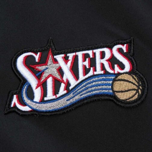Philadelphia 76ers Vintage Logo Lightweight Satin Jacket - Image 3