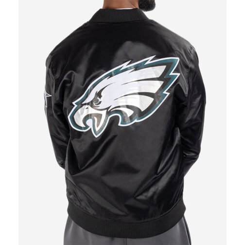 Philadelphia Eagles Big Logo Black Jacket - Image 2