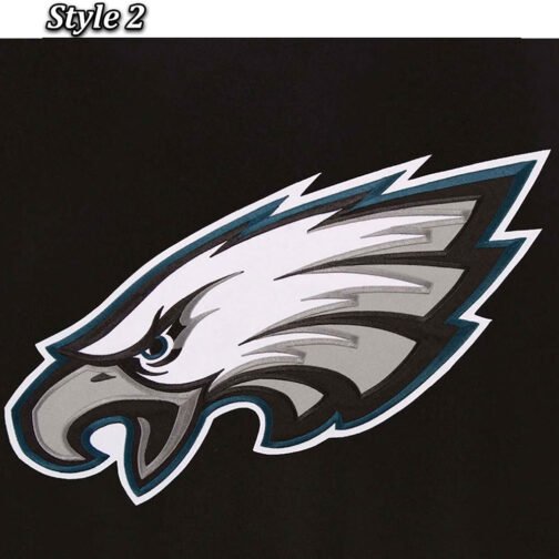 Philadelphia Eagles Varsity Black Wool Jacket - Image 6