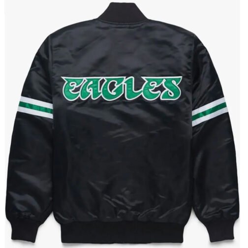 Philadelphia Eagles Striped Satin Jacket - Image 5