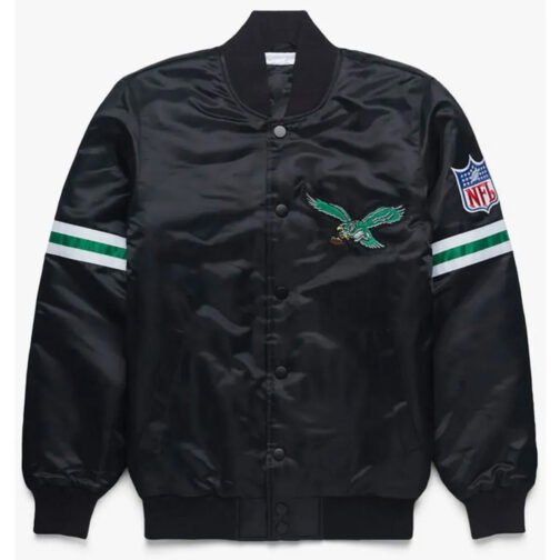 Philadelphia Eagles Striped Satin Jacket - Image 2
