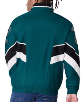 Philadelphia Eagles Captain Midnight Green Varsity Satin Jacket