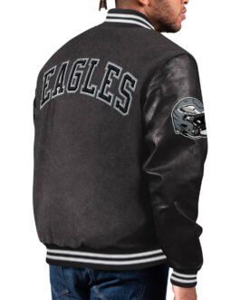 Philadelphia Eagles First Rounder Black Varsity Jacket