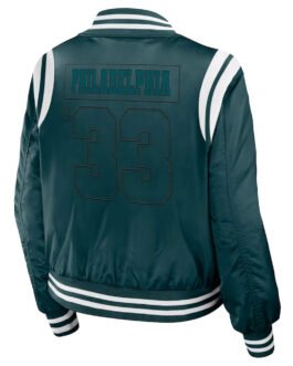 Philadelphia Eagles Green Bomber Full-Zip Jacket