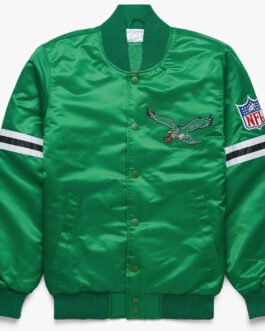Philadelphia Eagles Striped Satin Jacket