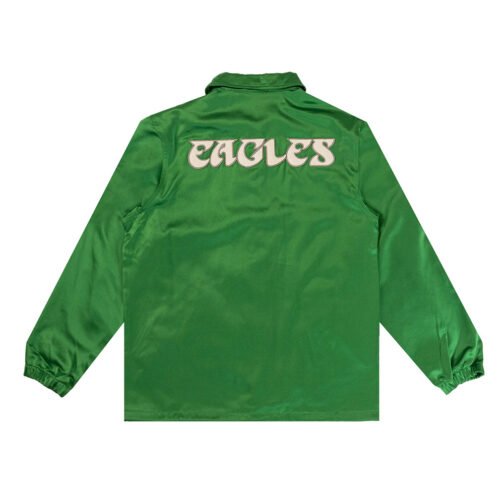 Philadelphia Eagles Green Satin Windbreaker - Image 2