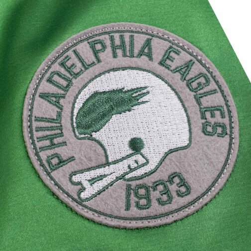 Philadelphia Eagles Green Satin Windbreaker - Image 3