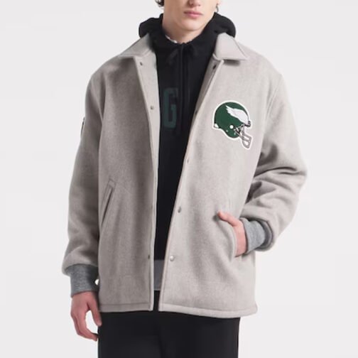 Philadelphia Eagles Coaches Heather Gray Wool Jacket