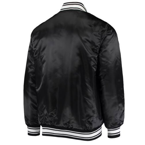 Philadelphia Eagles Locker Room Black Satin Jacket - Image 2