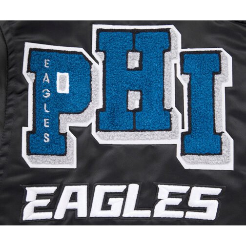 Philadelphia Eagles Mashup Classic Rib Satin Jacket - Image 5
