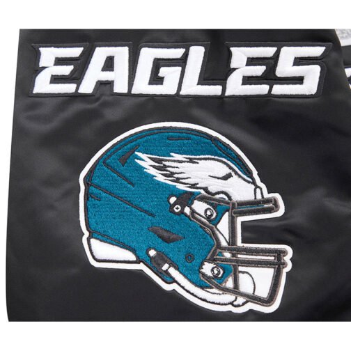 Philadelphia Eagles Mashup Classic Rib Satin Jacket - Image 6