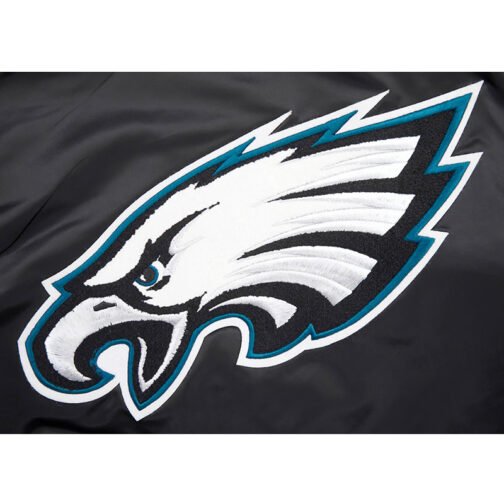 Philadelphia Eagles Mashup Classic Rib Satin Jacket - Image 7
