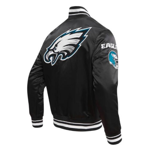 Philadelphia Eagles Mashup Classic Rib Satin Jacket - Image 4