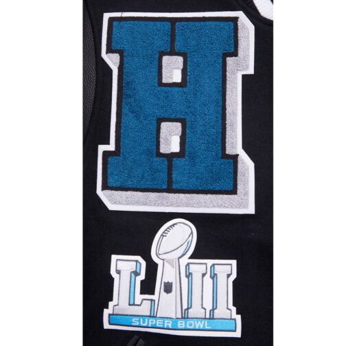 Philadelphia Eagles Mashup Rib Varsity Wool/Leather Jacket - Image 7