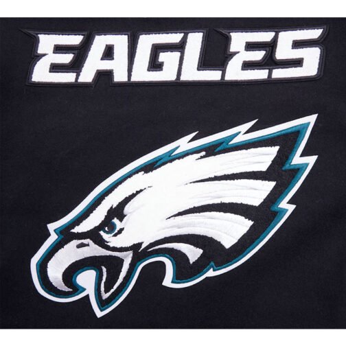 Philadelphia Eagles Mashup Rib Varsity Wool/Leather Jacket - Image 10