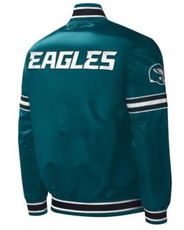 Philadelphia Eagles Midfield Green Satin Jacket