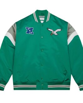 Philadelphia Eagles Midweight Kelly Green Satin Jacket