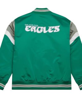 Philadelphia Eagles Midweight Kelly Green Satin Jacket