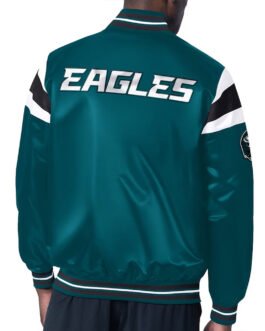 Philadelphia Eagles Midweight Midnight Green Satin Jacket