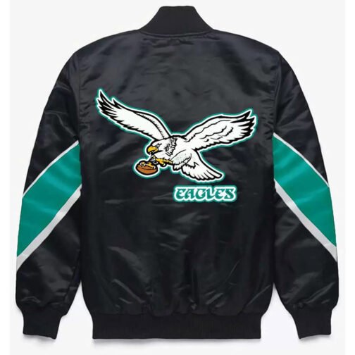 Philadelphia Eagles Multicolor Satin Jacket - Image 2