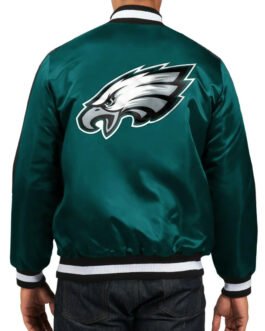 Philadelphia Eagles O-Line Green Satin Jacket