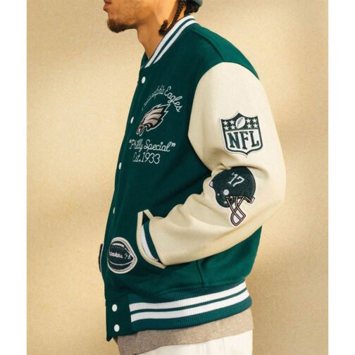 OVO Philadelphia Eagles Varsity Jacket - Image 5