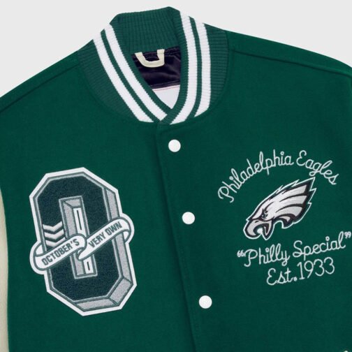 OVO Philadelphia Eagles Varsity Jacket - Image 6