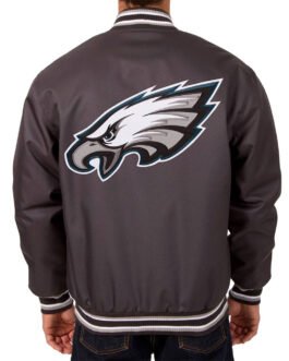 Philadelphia Eagles Poly Twill Gray Jacket