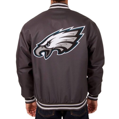 Philadelphia Eagles Poly Twill Gray Jacket - Image 2
