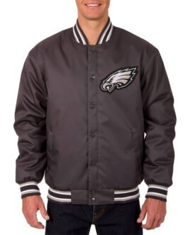 Philadelphia Eagles Poly Twill Gray Jacket