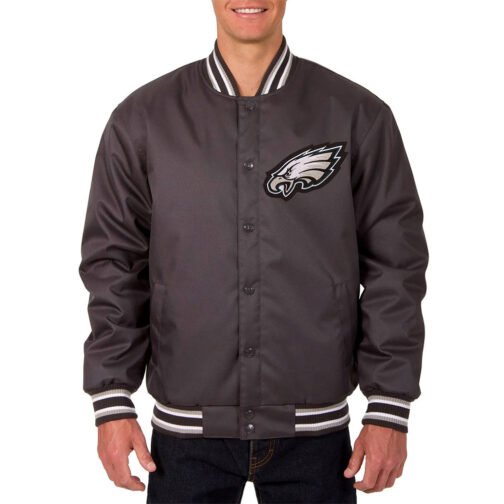 Philadelphia Eagles Poly Twill Gray Jacket