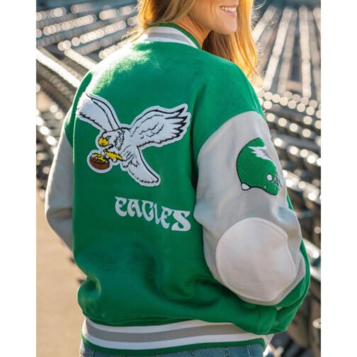 Princess Diana Philadelphia Eagles Wool Varsity Jacket - Image 19