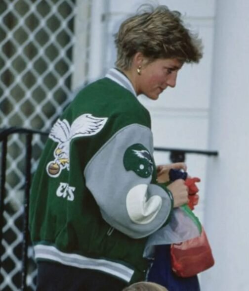 Princess Diana Philadelphia Eagles Wool Varsity Jacket - Image 17