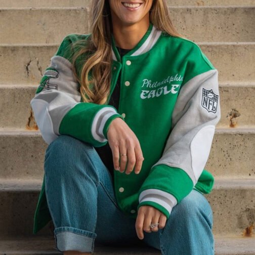 Princess Diana Philadelphia Eagles Wool Varsity Jacket - Image 20