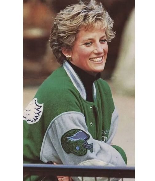 Princess Diana Philadelphia Eagles Wool Varsity Jacket - Image 14
