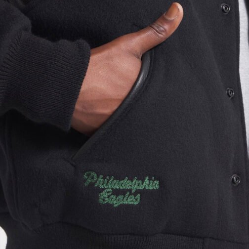 Philadelphia Eagles Teddy Varsity Wool Jacket - Image 5