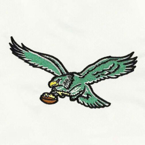Philadelphia Eagles The Power Forward White Satin Jacket - Image 6