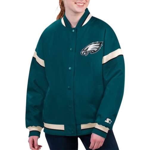 Philadelphia Eagles Tournament Midnight Green Varsity Jacket